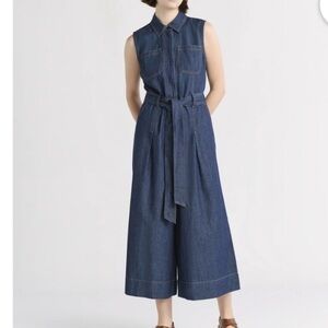 Elegant Sleeveless Denim Jumpsuit